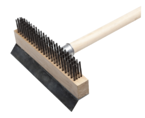 LONG HANDLE WIRE BRUSH W/SCRAPER