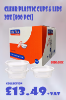 CLEAR CONTAINERS & LIDS 2oz [800 PCS]