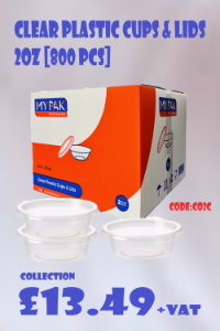 CLEAR CONTAINERS & LIDS 2oz [800 PCS]