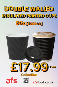 8oz BLACK TRIPPLE WALL PAPER CUP [500 pcs]