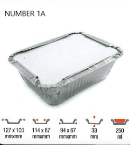 ALUMINIUM CONTAINER 1A [1000 PCS]