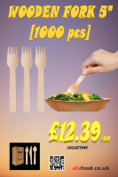 WOODEN FORK 5" [1000 pcs]