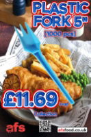 PLASTIC FORK 5" BLUE [1000 pcs]