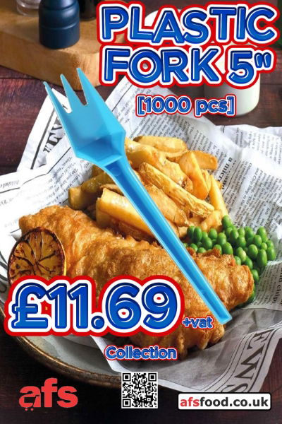 PLASTIC FORK 5" BLUE [1000 pcs]