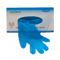 BLUE VINYL GLOVES -  MEDIUM [100 PCS]