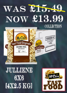 FRIES - McCAIN FAST FOOD JULLIENE 6x6 [4X2.5 kg]