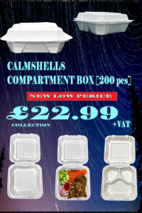 CLAMSHELLS-1 COMPARTMENT BOX [200 pcs]