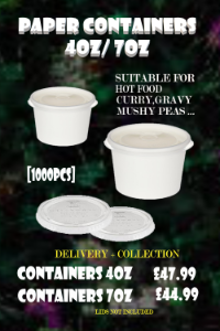 PAPER CONTAINER 4oz WHITE - [1000pcs]